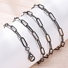 Brass Paperclip Chains Necklaces for Women NJEW-D302-69B-3