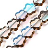 Electroplated Transparent Glass Beads Strands GL-CBA98F0-07B-1