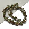 Glazed Porcelain Triangle Beads Strands PORC-B002-01-2