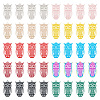 40Pcs 10 Colors Spray Painted 430 & 201 Stainless Steel Filigree Pendants STAS-TA0001-98-2