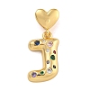 Brass Micro Pave Colorful Cubic Zirconia Pendants KK-P281-01G-J-1