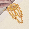Brass Micro Pave Cubic Zirconia Hair Barrettes FR3076-1