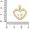 Religion Cross Brass Micro Pave Clear Cubic Zirconia Pendants CU-CBA83A6-03F-G-4