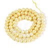Anti-Tarnish Electroplate Glass Beads Strands GLAA-N056-6mm-05-3