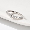 S925 Sterling Silver Adjustable Letter Rings for Women RJEW-M068-01P-I-5