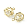 Brass Cubic Zirconia Charms KK-G462-55KCG-2