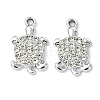 Animal Theme UV Plating Alloy Crystal Rhinestone Pendants ALRI-T012-07E-P-1