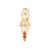 Brass Micro Pave Cubic Zirconia Pendants KK-A283-02C-G-1