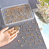 120Pcs Electroplate Glass Links Connectors EGLA-SP0001-01A-3