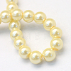 Baking Painted Pearlized Glass Pearl Round Bead Strands HY-Q330-8mm-21-4