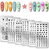 Stainless Steel DIY Nail Art Templates MRMJ-WH0098-041-1