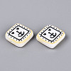 Printed Opaque Resin Beads RESI-N043-10B-2