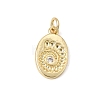 Brass Micro Pave Clear Cubic Zirconia Pendants CU-CBA7D12-13G-1