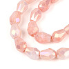 Anti-Tarnish Electroplate Glass Beads Strands GLAA-T025-13A-07-3