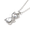 Cat Shape Alloy Rhinestone Pendant Necklaces FS-WG5CA0C-03-2