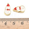Christmas Brass Enamel Beads KK-I474-G09-3