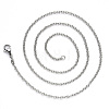 Non-Tarnish 304 Stainless Steel Cable Chain Necklace NJEW-S420-007B-P-2