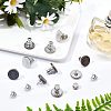  12 Sets 2 Style Iron & Zinc Alloy Button Pins for Jeans BUTT-NB0001-39-2