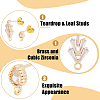 16Pcs 2 Style Brass Cubic Zirconia Stud Earring Findings ZIRC-DC0001-11-3