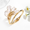 Alloy Enamel Hinged Cuff Bangles for Women WG0169B-01-4