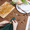 100Pcs Leaf Alloy Napkin Rings AJEW-UN0005-50-2