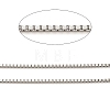 Rhodium Plated 925 Sterling Silver Box Chains STER-F052-09P-2