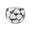 304 Stainless Steel Enamel Wide Finger Rings for Women STAS-U013-03A-P-2