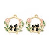 Alloy Enamel Pendants ENAM-C005-29G-01-2