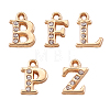 Alloy Rhinestone Charms ALRI-T008-01G-26