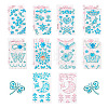 18 Sheets 18 Colors Self Adhesive Mobile Phone Stickers AJEW-TA0001-17-9