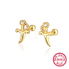 S925 Sterling Silver Dagger Screw Stud Earrings Fashion Creative Design EA4532-1-1