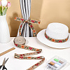 Vintage Jacquard Polyester Ribbon OCOR-WH0082-533B-4