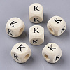 Printed Natural Wood Beads WOOD-T026-001K-1