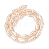 Electroplate Opaque Glass Imitation Pearl Beads Strands EGLA-H113-09A-02-2