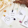 2Pcs 2 Styles Brass with Natural Quartz Crystal & Lava Rock Faceted Bullet Shape Pendant Necklaces NJEW-HS0001-27-4