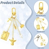 Brass Locket Pendant Decorations HJEW-YW00531-5