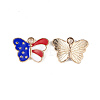 American Flag Style Alloy Enamel Pendants ENAM-K067-41-3