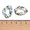 UV Plating Printed Opaque Acrylic Beads AC-CBAEEF4-20-3