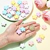 40Pcs 5 Colors Opaque Acrylic Beads OACR-FS0002-85-5