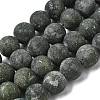 Round Frosted Natural TaiWan Jade Bead Strands G-M248-12mm-02-1