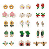 60Pcs 15 Style Alloy Enamel Pendants FIND-BY0001-14-10