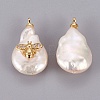 Natural Cultured Freshwater Pearl Pendants X-PEAR-F008-37G-2