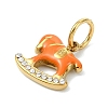 304 Stainless Steel Enamel Pendants STAS-A145-02G-2