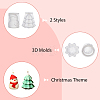 2Pcs 2 Style Christmas Candle Silicone Molds CAND-FH0001-03-3
