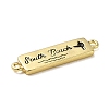 Beach Theme Rack Plating Brass Rectangle Connector Charms KK-P261-08D-G08-2