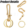 CRASPIRE 1PC U-Shaped Brass Key Hook Shackle Clasps KK-CP0001-05A-6