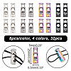 32Pcs 4 Colors Alloy Spring Cord Locks FIND-AR0002-06-2