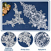 BENECREAT 2Pcs 2 Style Polyester Computerized Embroidery Collar Trim AJEW-BC0007-06-4