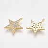 Brass Micro Pave Cubic Zirconia Charms KK-S350-299-2