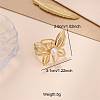 304 Stainless Steel Imitation Pearl Cuff Open Rings WG87CF0-03-1